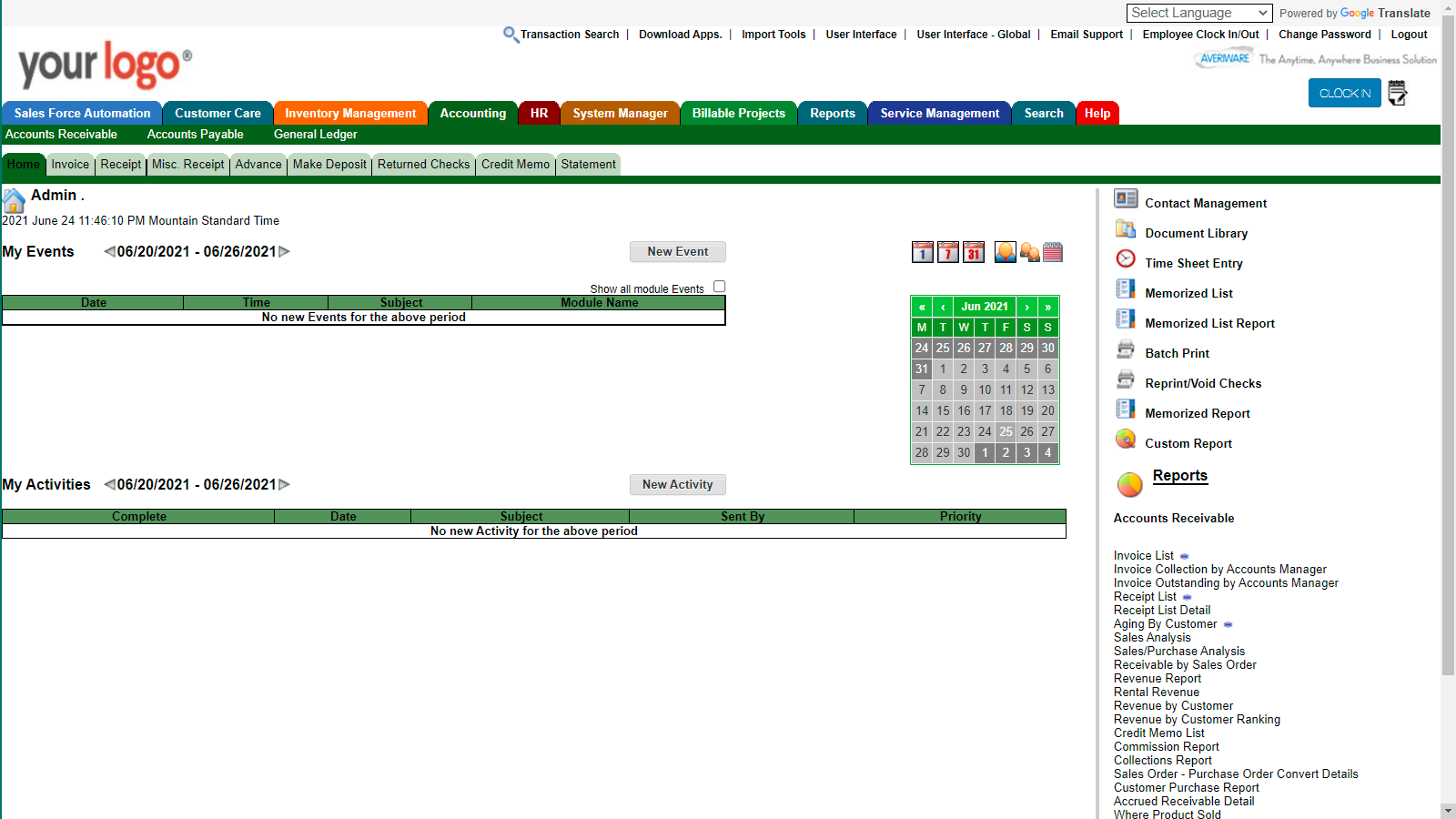 Averiware Billing Management